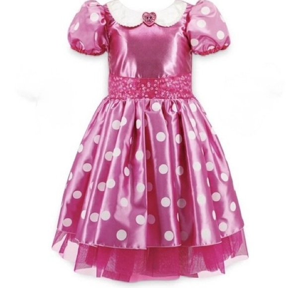 Disney Other - Toddler Minnie Mouse Costume Dress w/ Ears Disney Pink Polka Dot Costume Size 3T